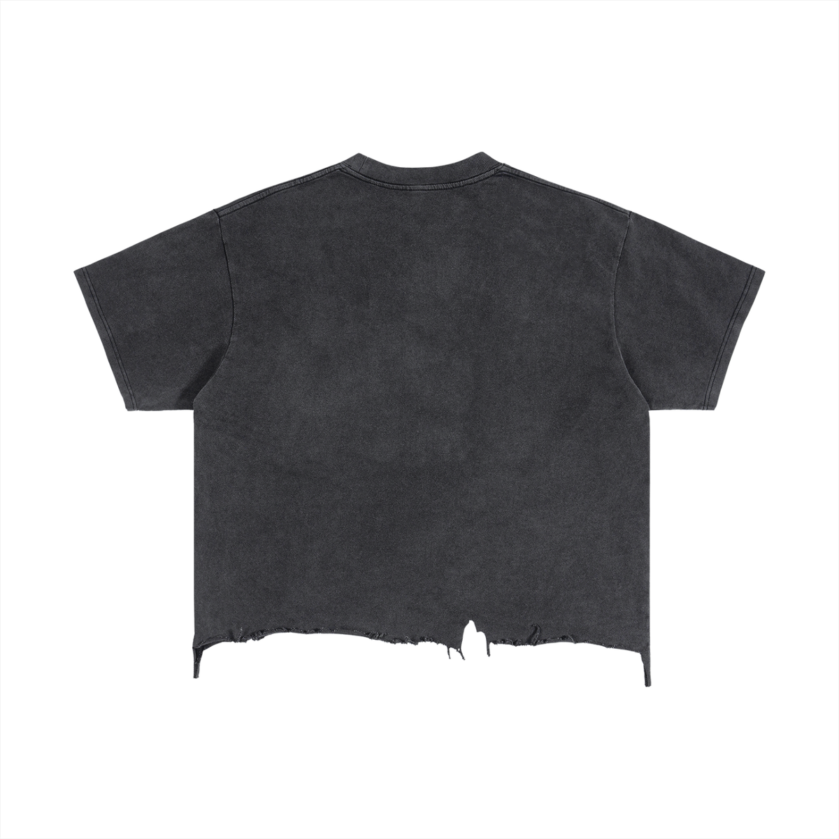 Seek Within Vintage Wash Boxy Distressed Hem T-Shirt