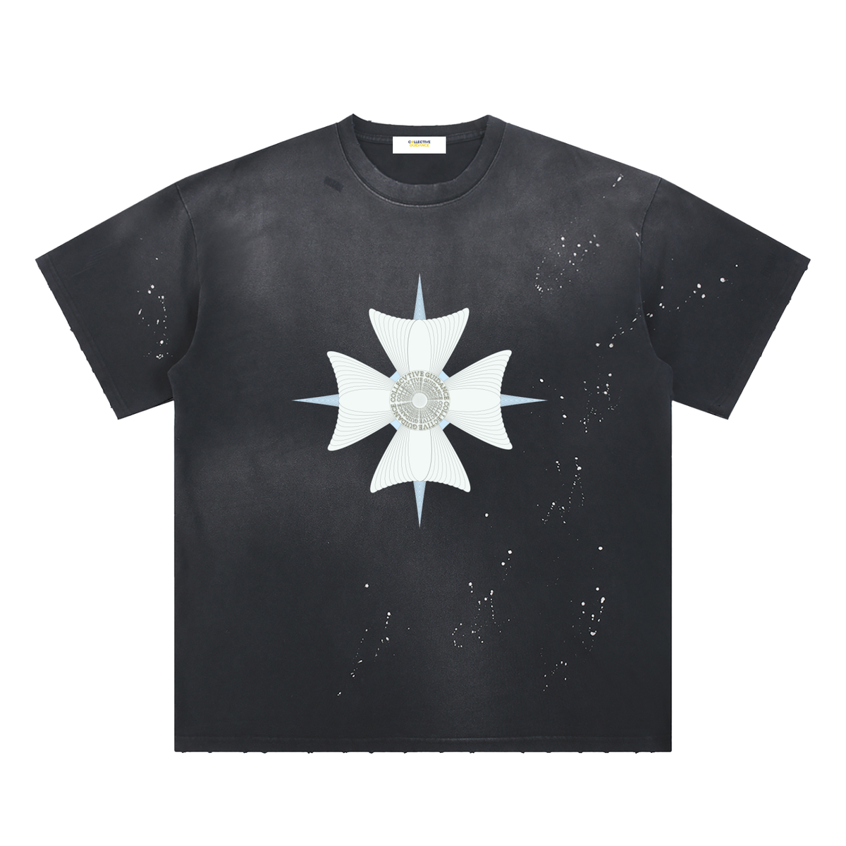 Collective Guidance Compass Sunfade Paint Splatter T-Shirt