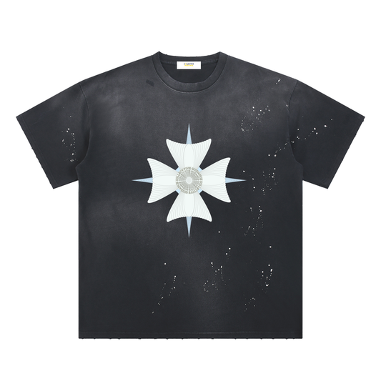 Collective Guidance Compass Sunfade Paint Splatter T-Shirt