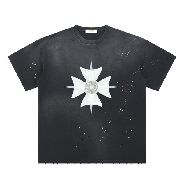 Collective Guidance Compass Sunfade Paint Splatter T-Shirt