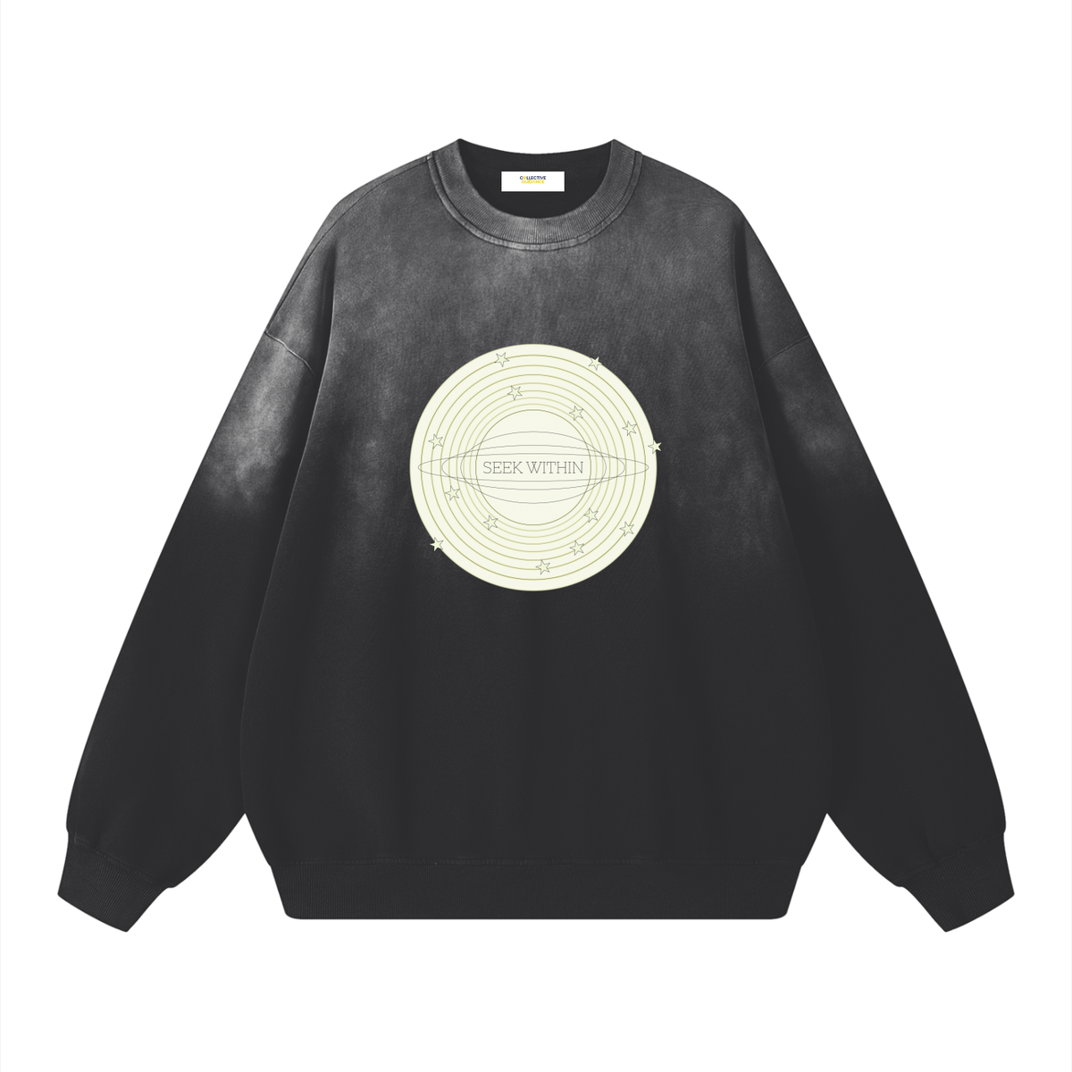 Seek Within Sunfade Drop-Shoulder Cotton Sweatshirt