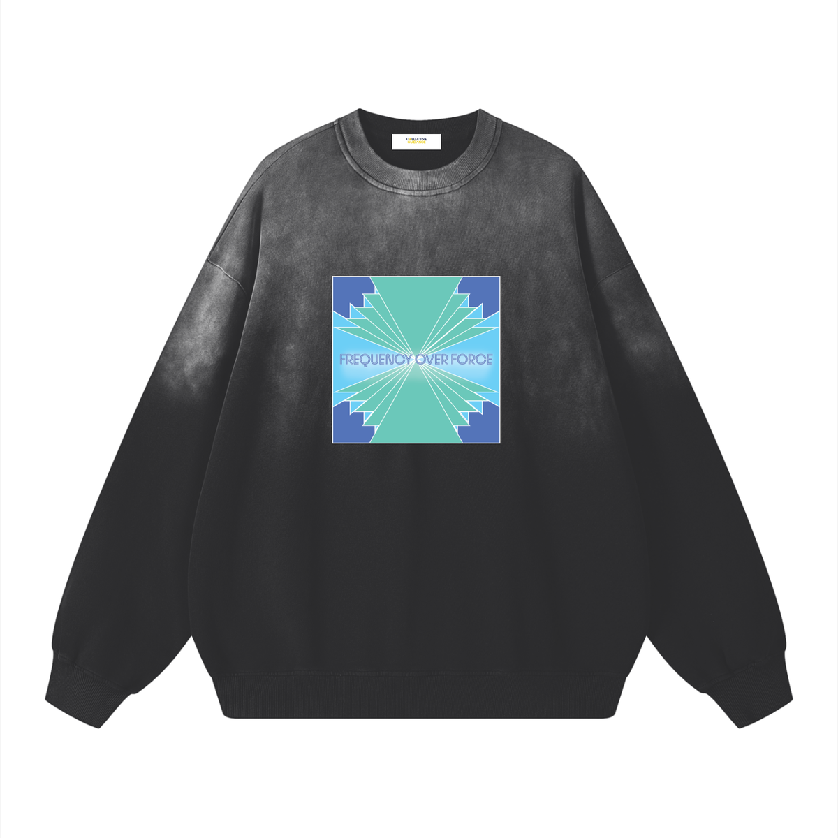 Frequency Over Force Sunfade Drop-Shoulder Cotton Sweatshirt