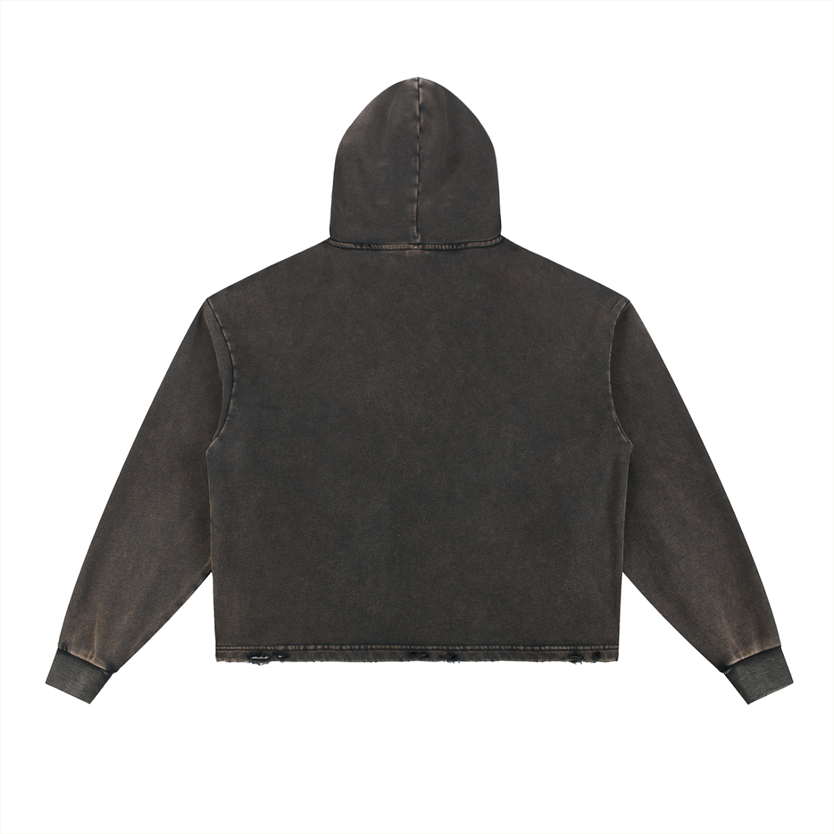 Collective Guidance Compass Vintage Washed Frayed-Hem Hoodie