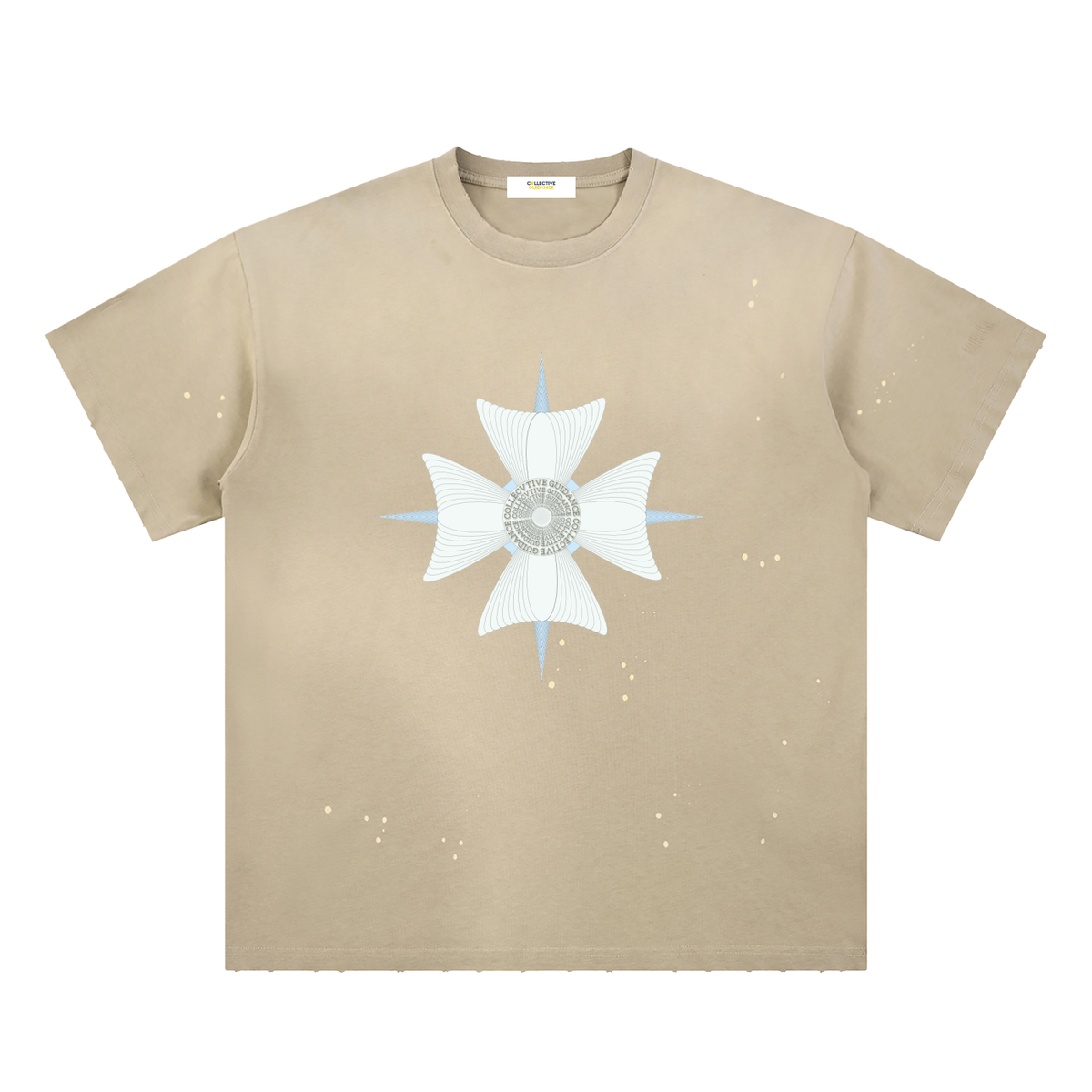 Collective Guidance Compass Sunfade Paint Splatter T-Shirt