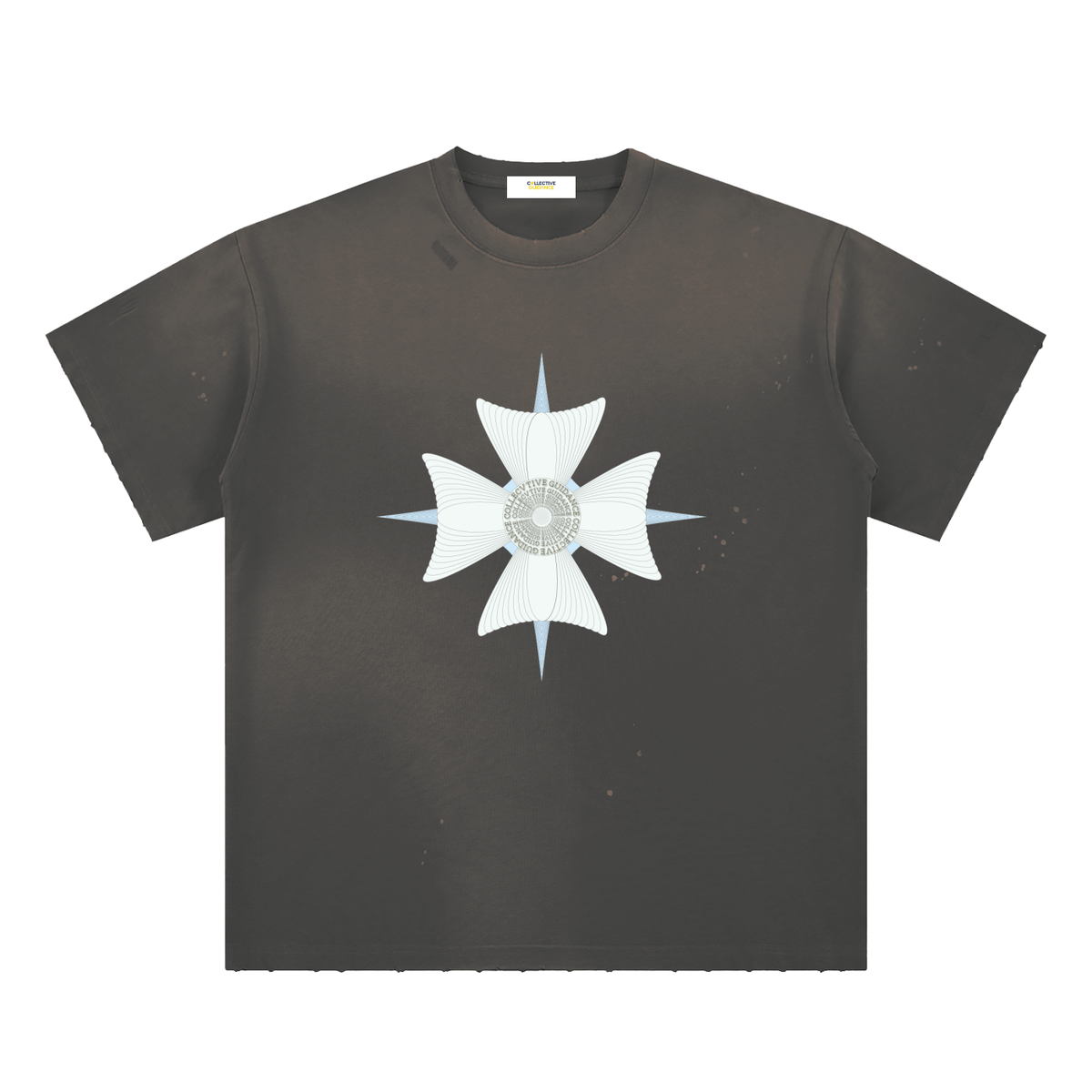 Collective Guidance Compass Sunfade Paint Splatter T-Shirt