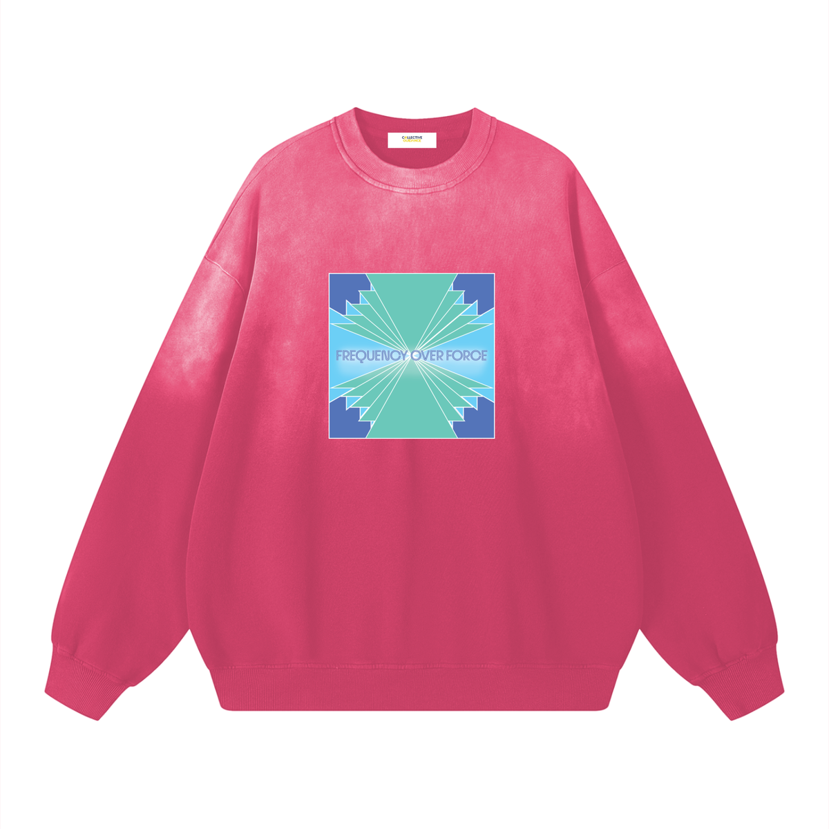 Frequency Over Force Sunfade Drop-Shoulder Cotton Sweatshirt