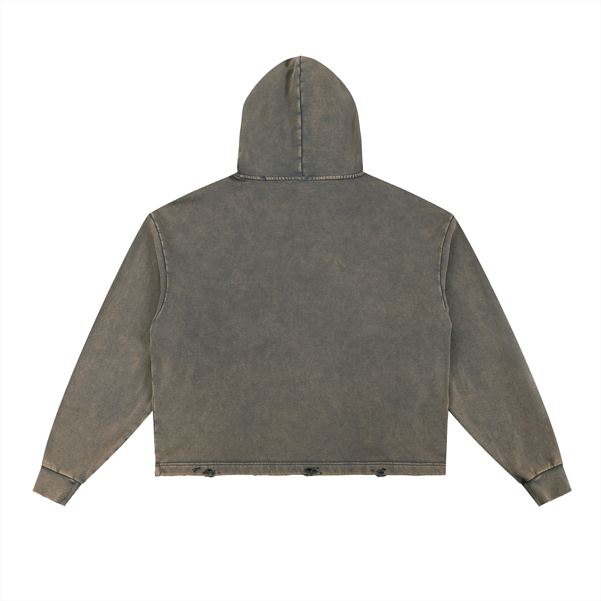 Collective Guidance Compass Vintage Washed Frayed-Hem Hoodie