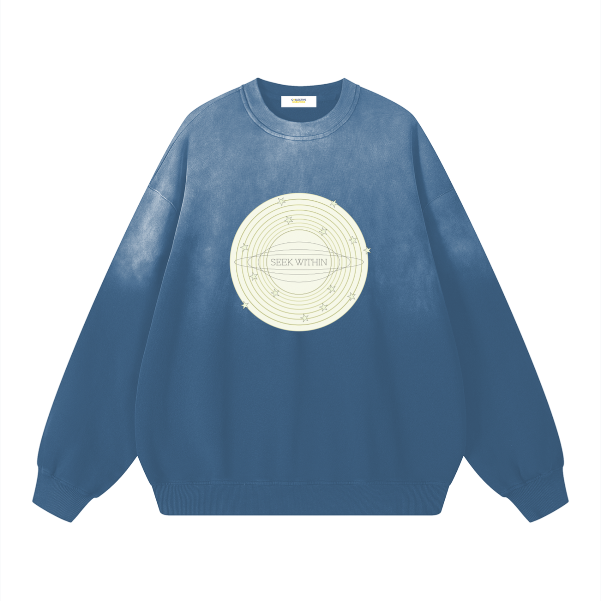 Seek Within Sunfade Drop-Shoulder Cotton Sweatshirt