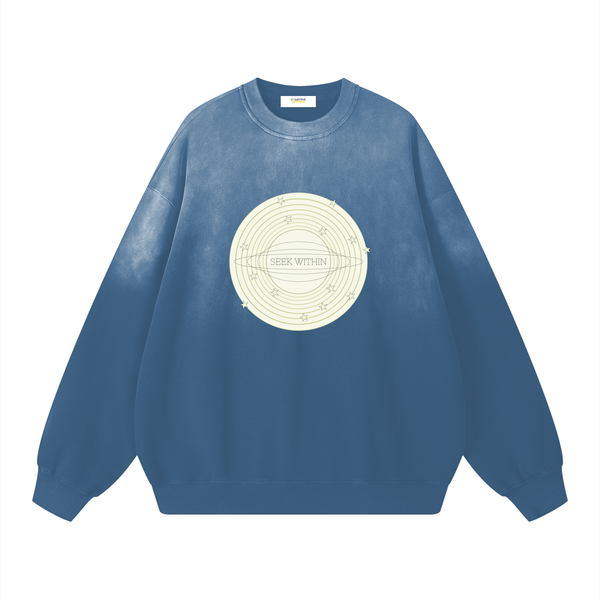 Seek Within Sunfade Drop-Shoulder Cotton Sweatshirt