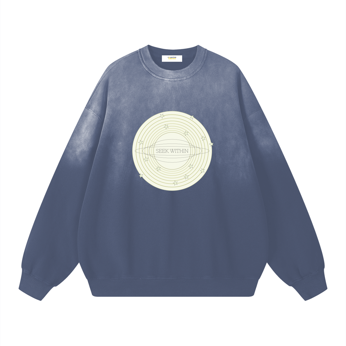 Seek Within Sunfade Drop-Shoulder Cotton Sweatshirt