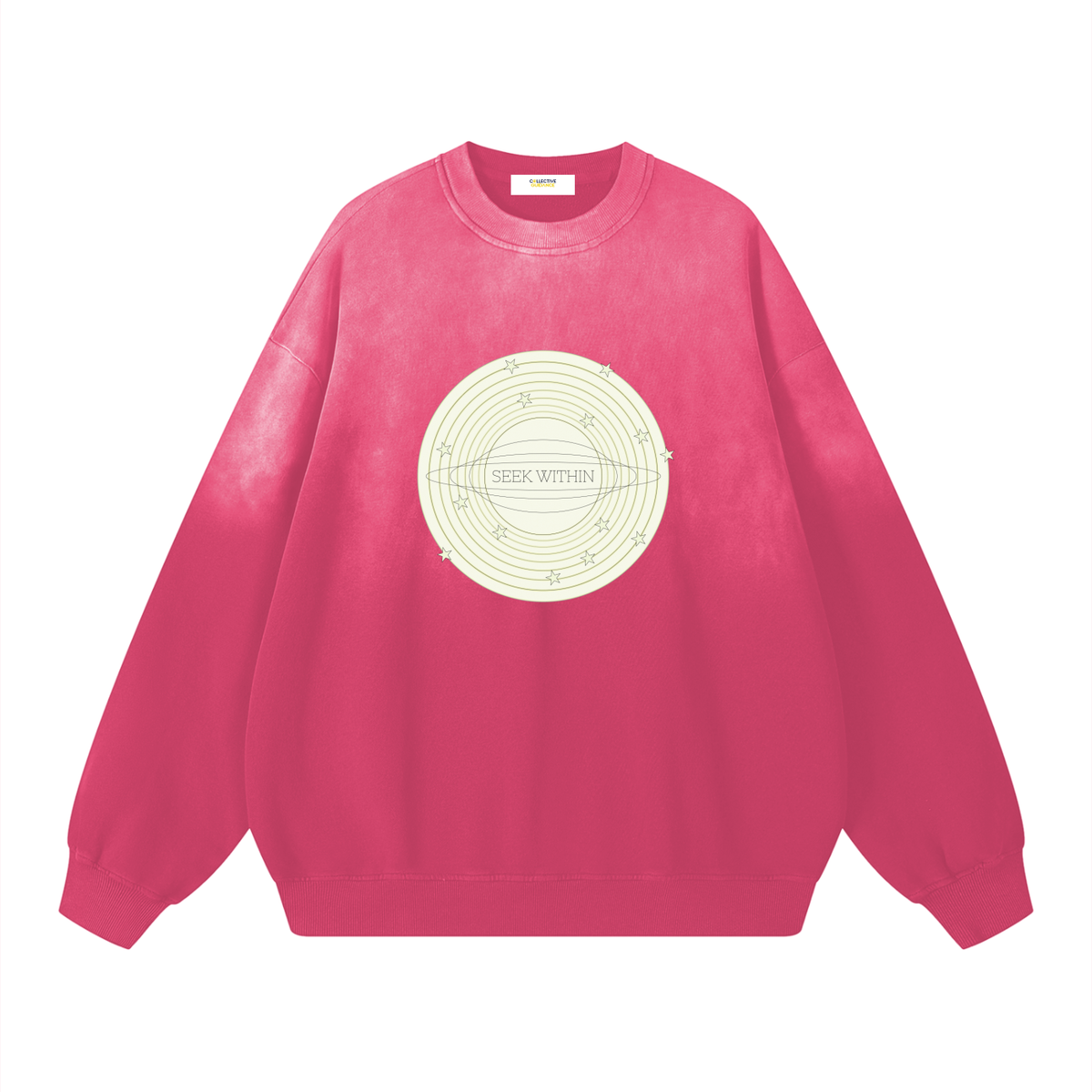 Seek Within Sunfade Drop-Shoulder Cotton Sweatshirt